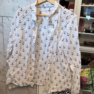 Anchor blue white top